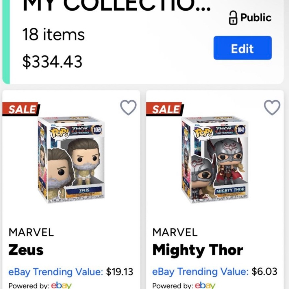 Marvel Valkyrie Funko Pop! with Blue and Black Details
